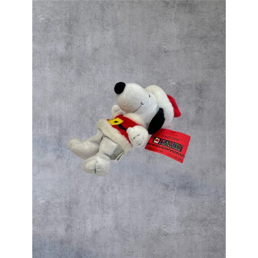Hallmark Snoopy Plush Christmas Santa Small Red White NEW Vtg Peanuts XPL3172